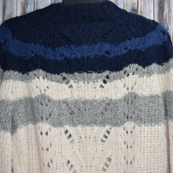 Point Sur Pointelle Knit Sweater Wool Alpaca XXL - Picture 8 of 8